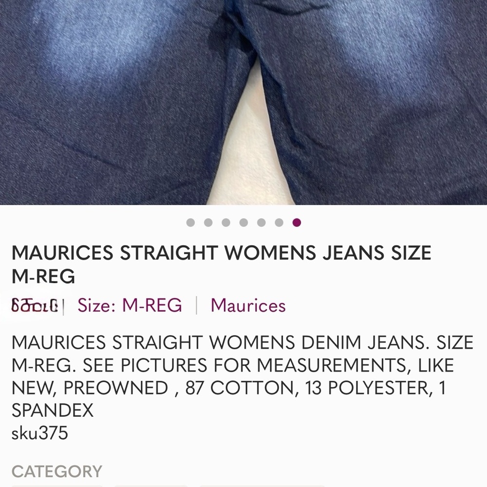 Maurices Women's Straight Leg Jeans - Dark Blue